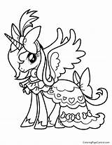 Coloring Alicorn Pages Pony Little Getdrawings sketch template
