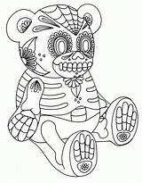 Coloring Pages Skulls Sugar Candy Skull Printable Adult Popular sketch template