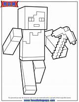 Minecraft Coloring Pages Colouring Skins Character Alex Gif Skin Armor Color Resolution Steve Sheets Printable Kids Pickaxe  Name High sketch template