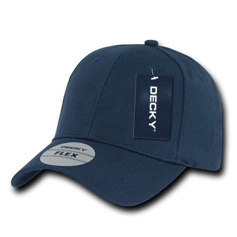 decky fitall flex fitted baseball hat hats caps cap  panels  men women navy walmartcom