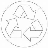 Recycle Symbols sketch template