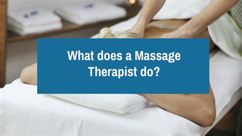 What Does A Massage Therapist Do Partnership For Healthcare