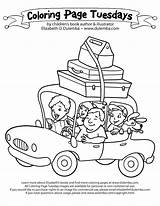Coloring Pages Trip Vacation Road Traveling Car Printable Getcolorings Print Color Summer sketch template