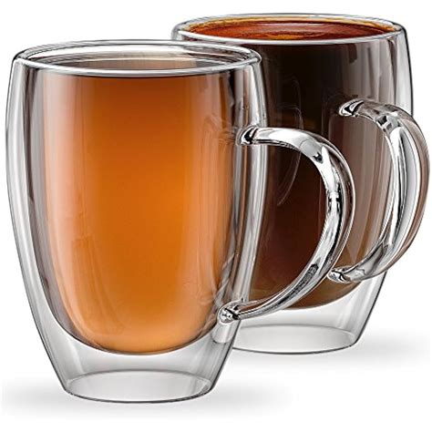 stone mill  glass coffee cups  oz insulated double wall mugs   ebay
