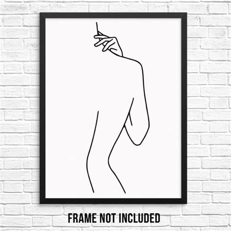 Abstract Woman S Nude Body Silhouette One Line Art Print My Xxx Hot Girl
