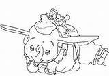 Coloring Disney Pages Kingdom Animal Ride Popular Dumbo sketch template