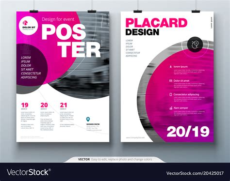 poster template layout design business poster vector image