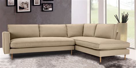 modular lhs three seater sofa with lounger in beige colour dreamzz