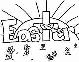 Easter Coloring Christian Pages Printable Kids sketch template