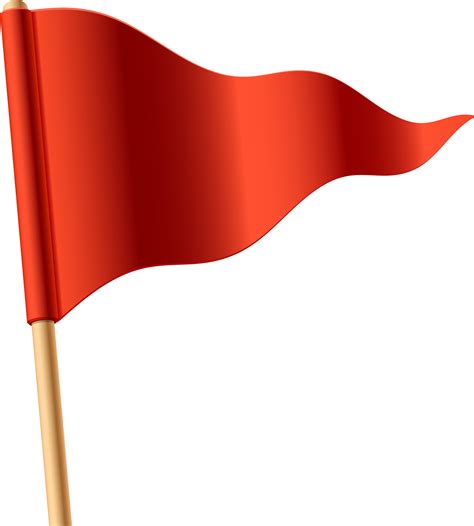 transparent background red flag clipart   cliparts