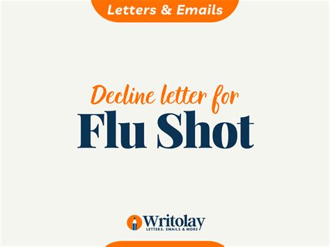 flu shot decline letter  template