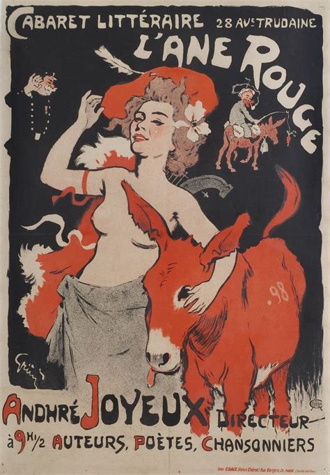 cabaret littéraire l Âne rouge jules grün collection du musée de montmartre en 2019