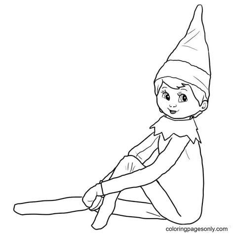 mini  girl elf coloring page  printable coloring pages