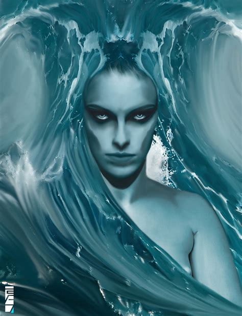 artstation siren poveda digital art mermaid painting fantasy girl
