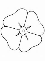 Flower Poppy Coloring Pages Poppies Kids Drawing Bestcoloringpagesforkids Flowers Printable sketch template