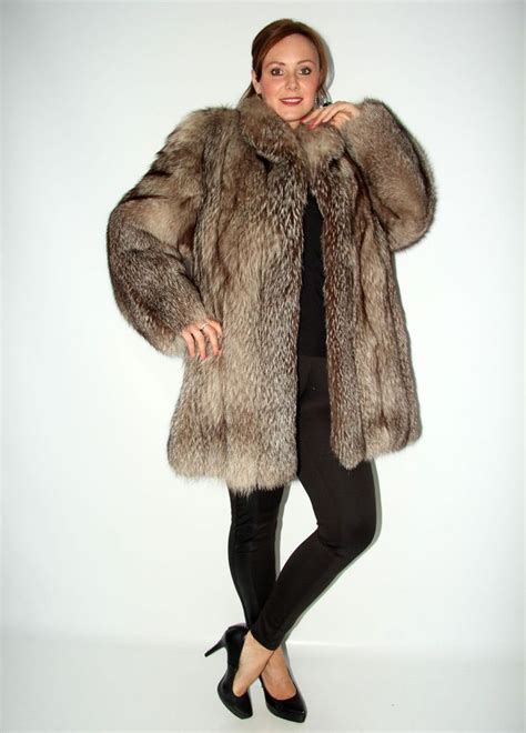 6459 Amazing Real Silver Fox Fur Coat Luxury Fur Jacket Beautiful Look
