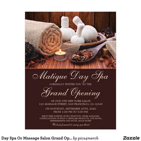 day spa  massage salon grand opening flyer template elegant flyer
