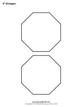 octagon outline templates printable  octagon templates