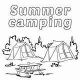 Acampamento Preschool Campsite Scribblefun Colorironline Coloringfolder sketch template