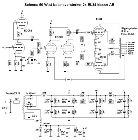 watt tube amp schematic valve amplifier diy amplifier vacuum tube