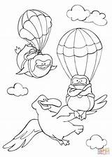 Coloring Sky Flying Curious Pinguins Albatross Two Pages Robinson Crusoe Footprints Sees Sand sketch template