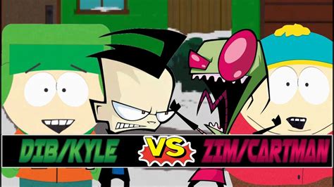 M U G E N Battles Dib And Kyle Vs Zim And Cartman Invader