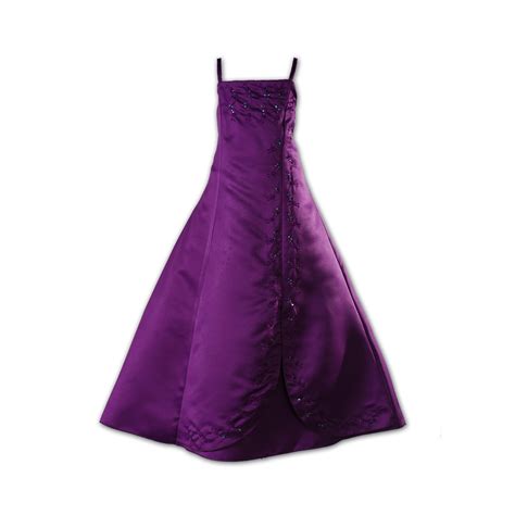 Girls Purple Satin Prom Dress Uk