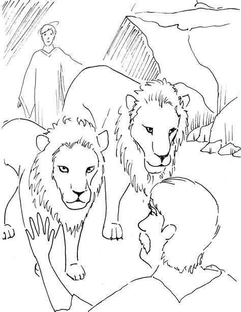 colouring  daniel   lions den clip art library