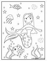 Coloring Meerjungfrau Meerjungfrauen Malvorlagen Clam Verbnow sketch template