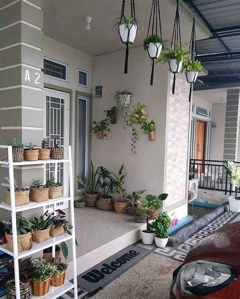 dekorasi rumah minimalis eksterior tanaman  rumah rumah