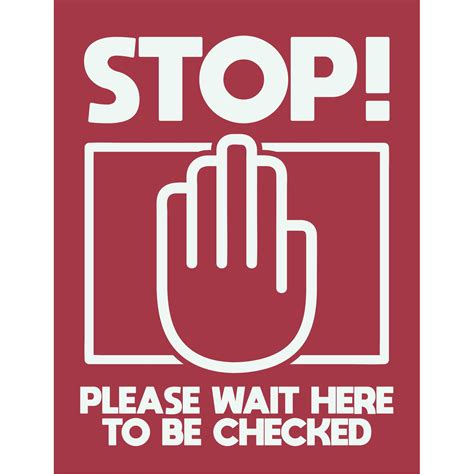 stop  wait    checked red poster plum grove