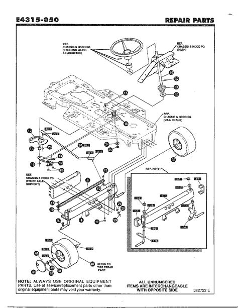 front steering assembly diagram parts list  model  noma parts riding mower tractor