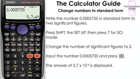 change numbers  standard form science notation  sci mode casio calculator fx gtplus
