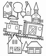 Coloring Town Pages Christmas Toys Train Printable Toy Kids Sheet Fun Sheets Children City Projects Comments Drawings Popular Honkingdonkey Coloringhome sketch template