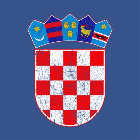 vintage croatia croatian flag hrvatska sahovnica croatia flag long sleeve  shirt teepublic
