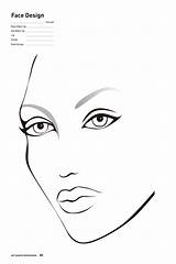 Printable Mua Mac Maquillage Visage Facechart олівцем портрет sketch template