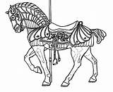 Coloring Pages Carousel Horse War Color Kids Template Tocolor sketch template