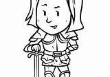 Jeanne Arc Coloriages sketch template