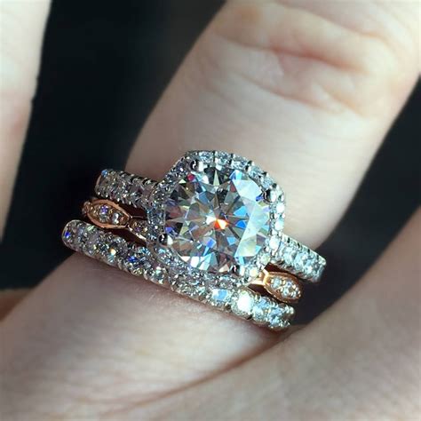 The Most Gorgeous Mixed Metal Engagement Ring And Wedding Ring Stacks