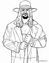 Undertaker Coloring Pages Wrestler Color Print Wwe Wrestling Printable Hellokids Online sketch template