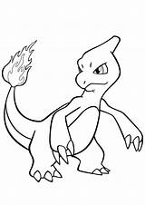 Charmeleon Pokemon sketch template