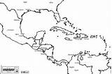 America Central Mapa Caribe Mudo Maps Mapas Mudos Reproduced América sketch template