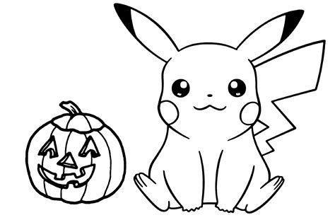 pikachu halloween coloring pages images   finder