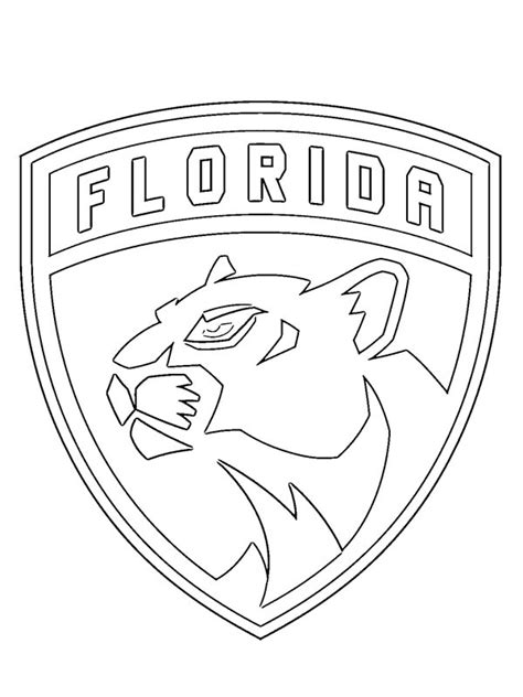florida panthers logo coloring page malvorlage florida panther