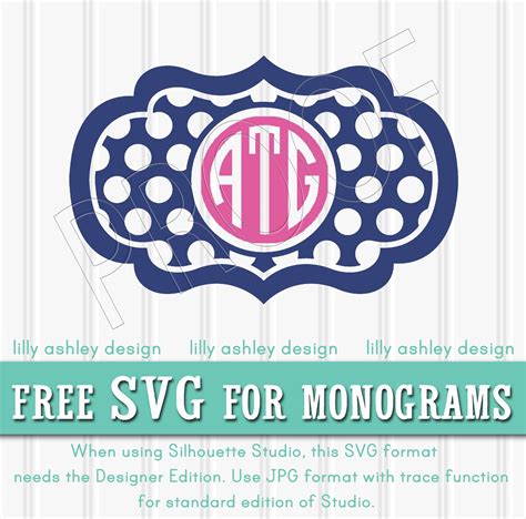 lilly ashley  svg file  monograms