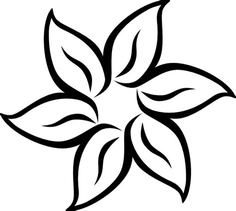 easy flowers drawings clipart