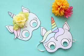 image result  printable unicorn mask danni party planning