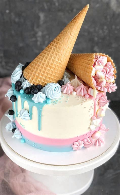 49 Cute Cake Ideas For Your Next Celebration Ombre Blue Pink And White