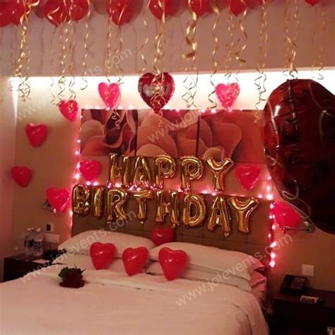 surprise birthday room decoration for wife in hotel👉 watch full video