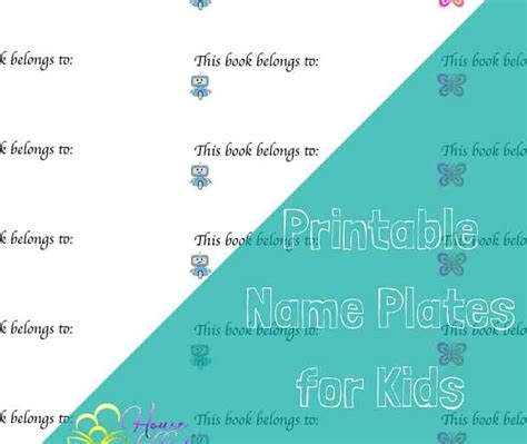 printable  plates  kids books house full  bookworms